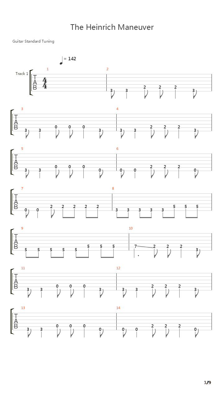 Heinrich Maneuver吉他谱