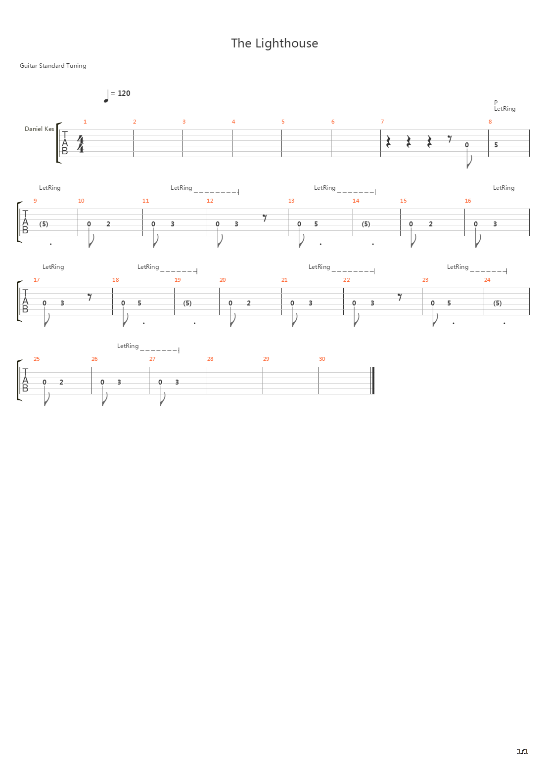 Lighthouse吉他谱