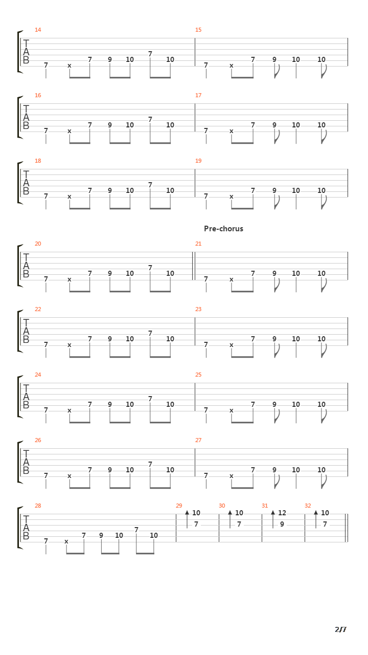 Narc吉他谱