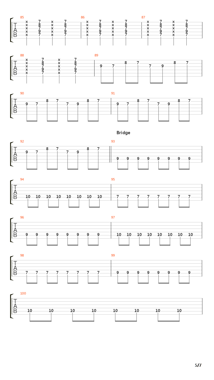 Narc吉他谱