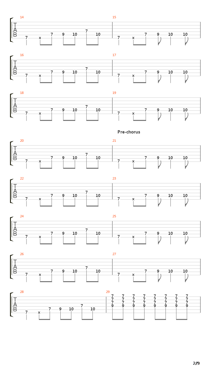 Narc吉他谱