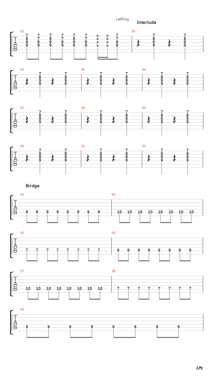 Narc吉他谱