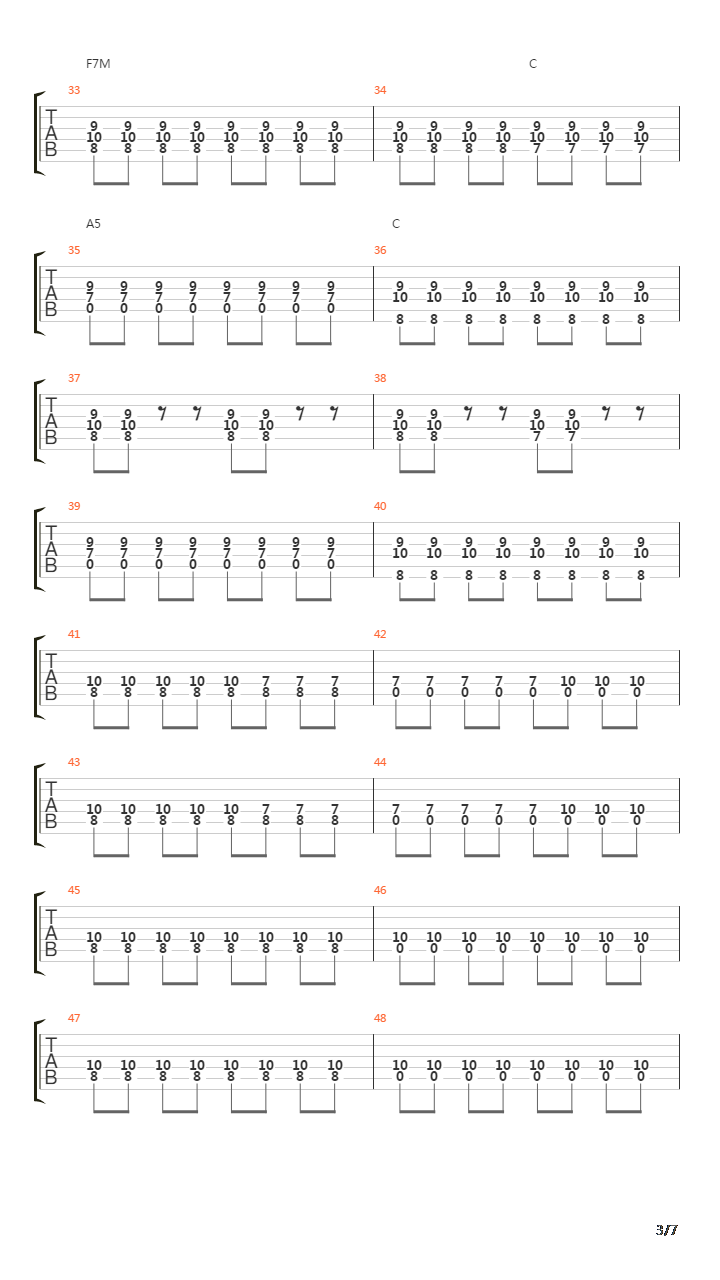 Obstacle 1吉他谱