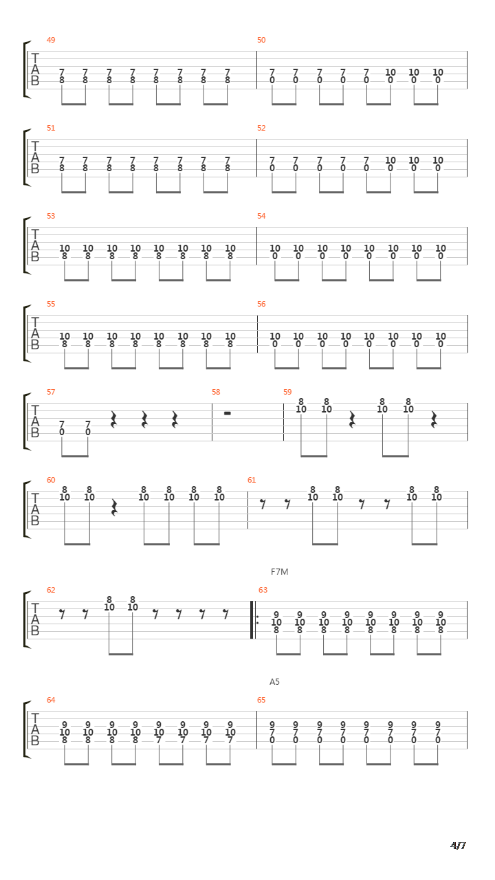 Obstacle 1吉他谱