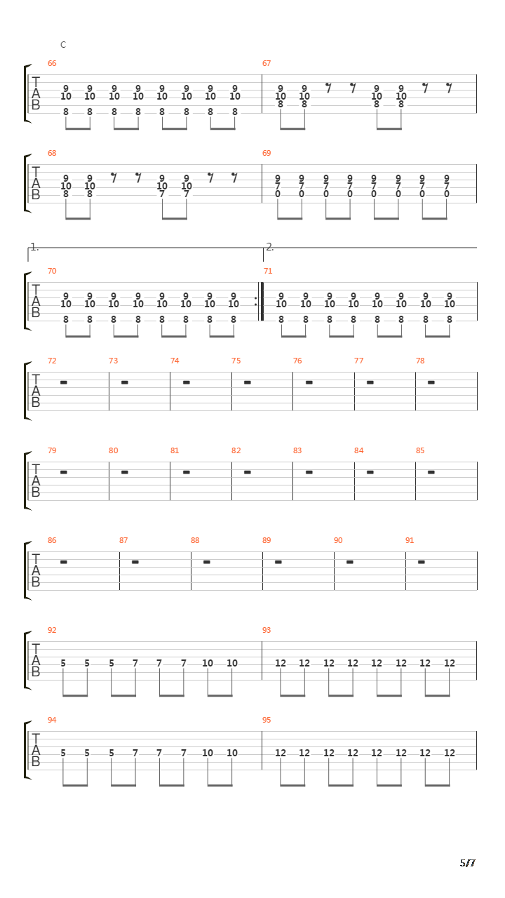 Obstacle 1吉他谱