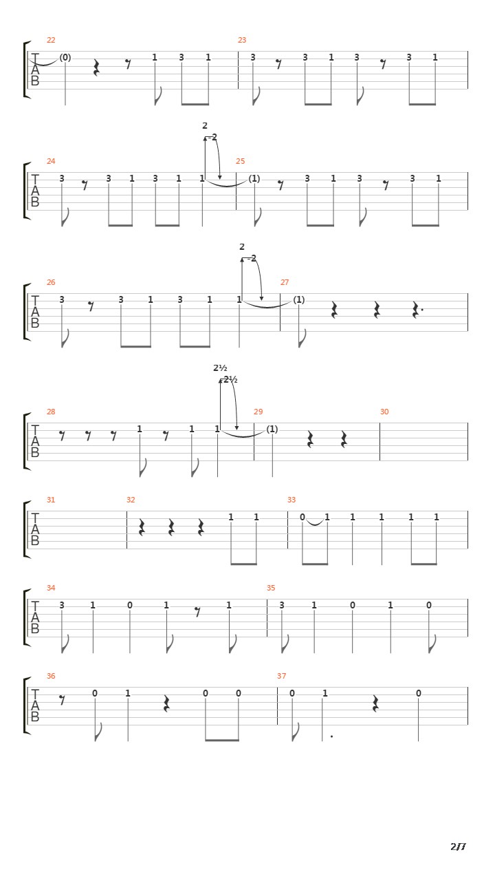 Obstacle 1吉他谱