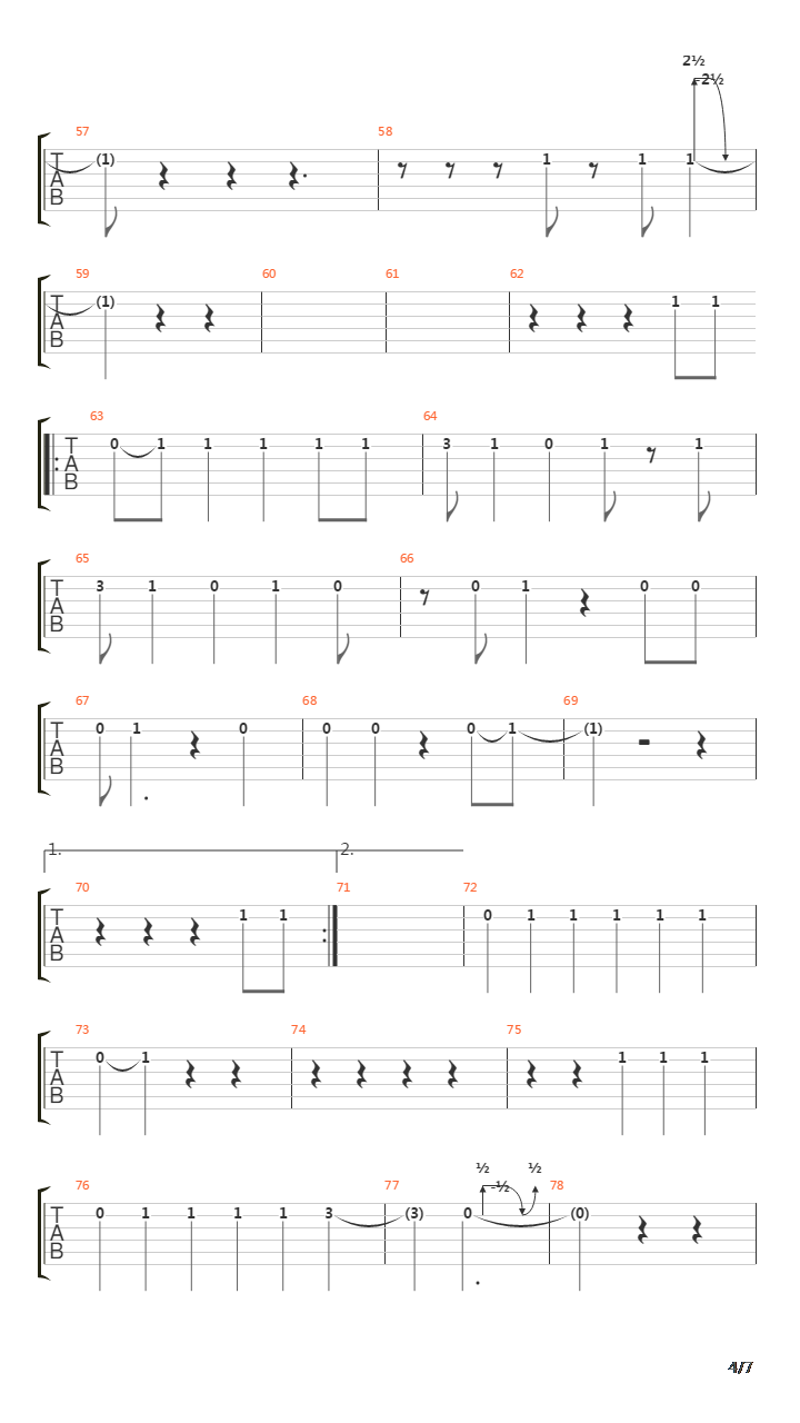 Obstacle 1吉他谱