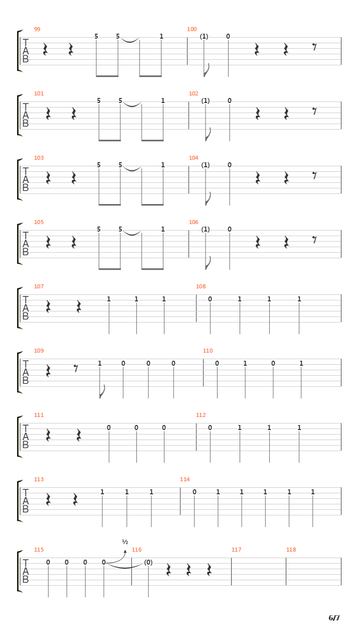 Obstacle 1吉他谱