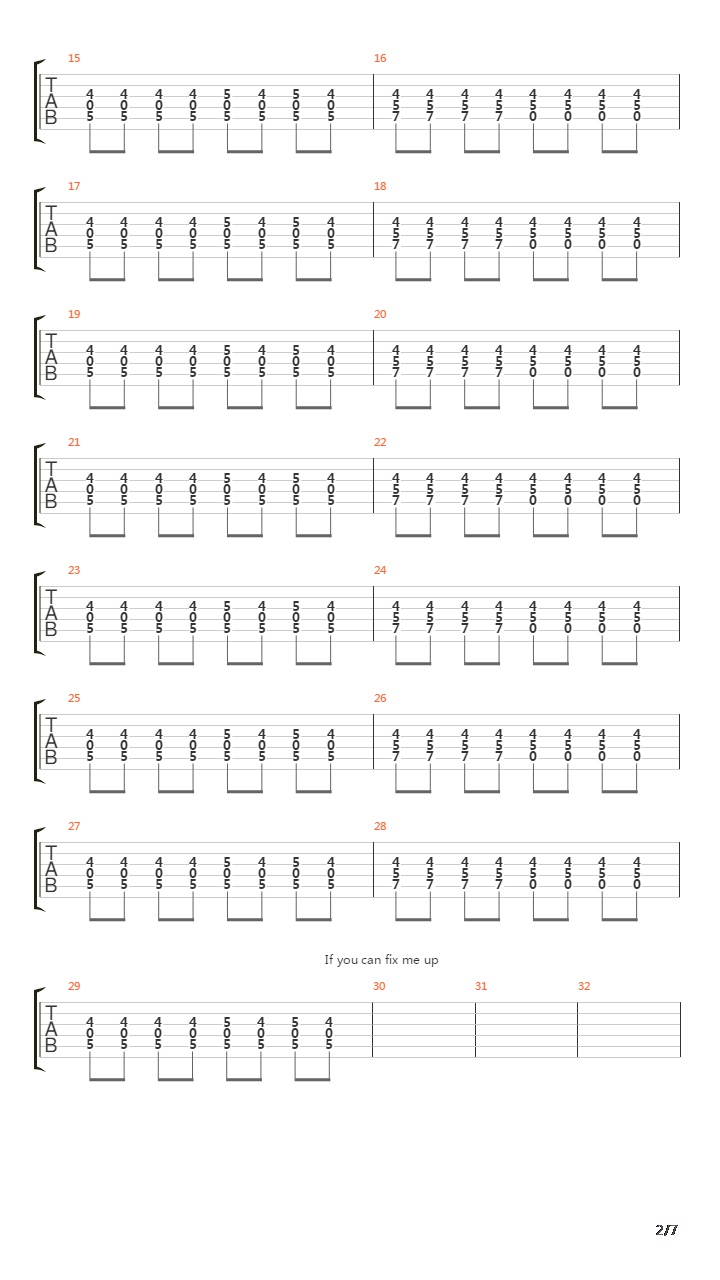 Obstacle 2吉他谱