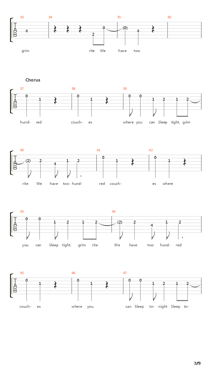 Pda吉他谱