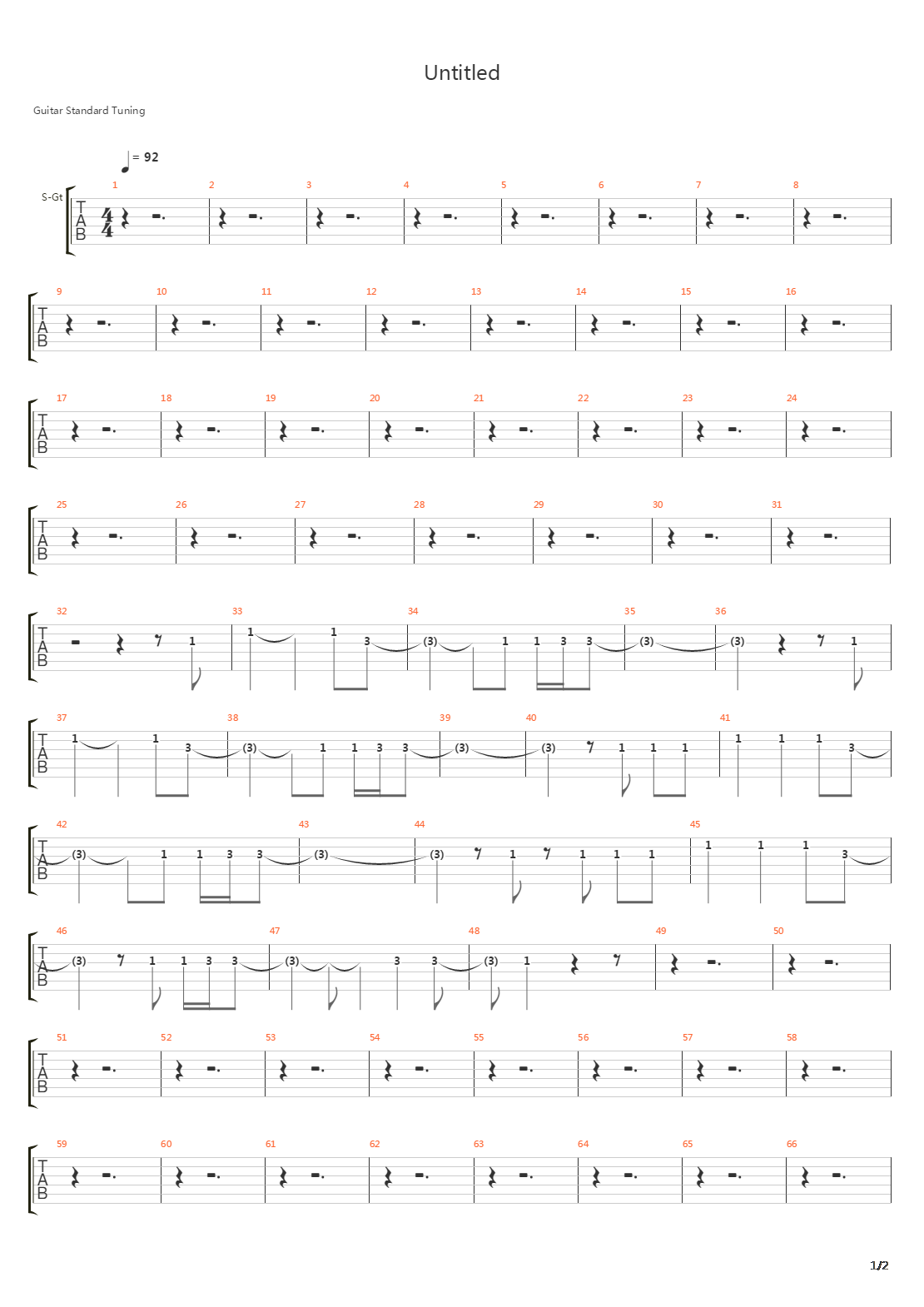 Untitled吉他谱