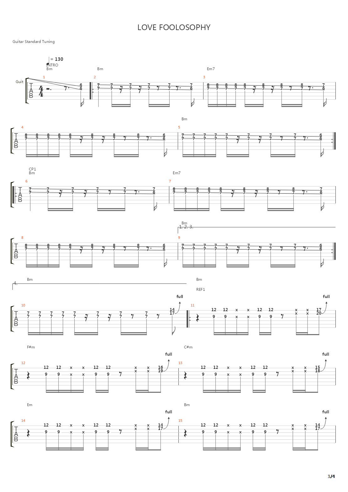Love Foolosophy吉他谱
