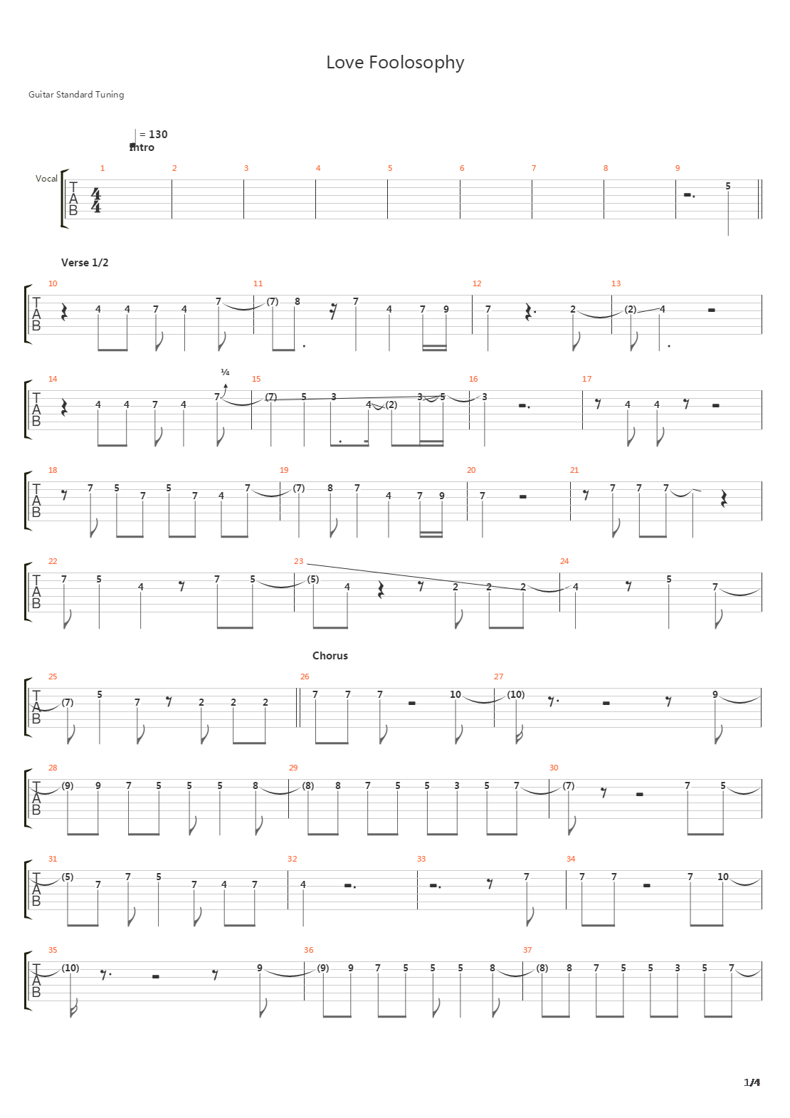 Love Foolosophy吉他谱