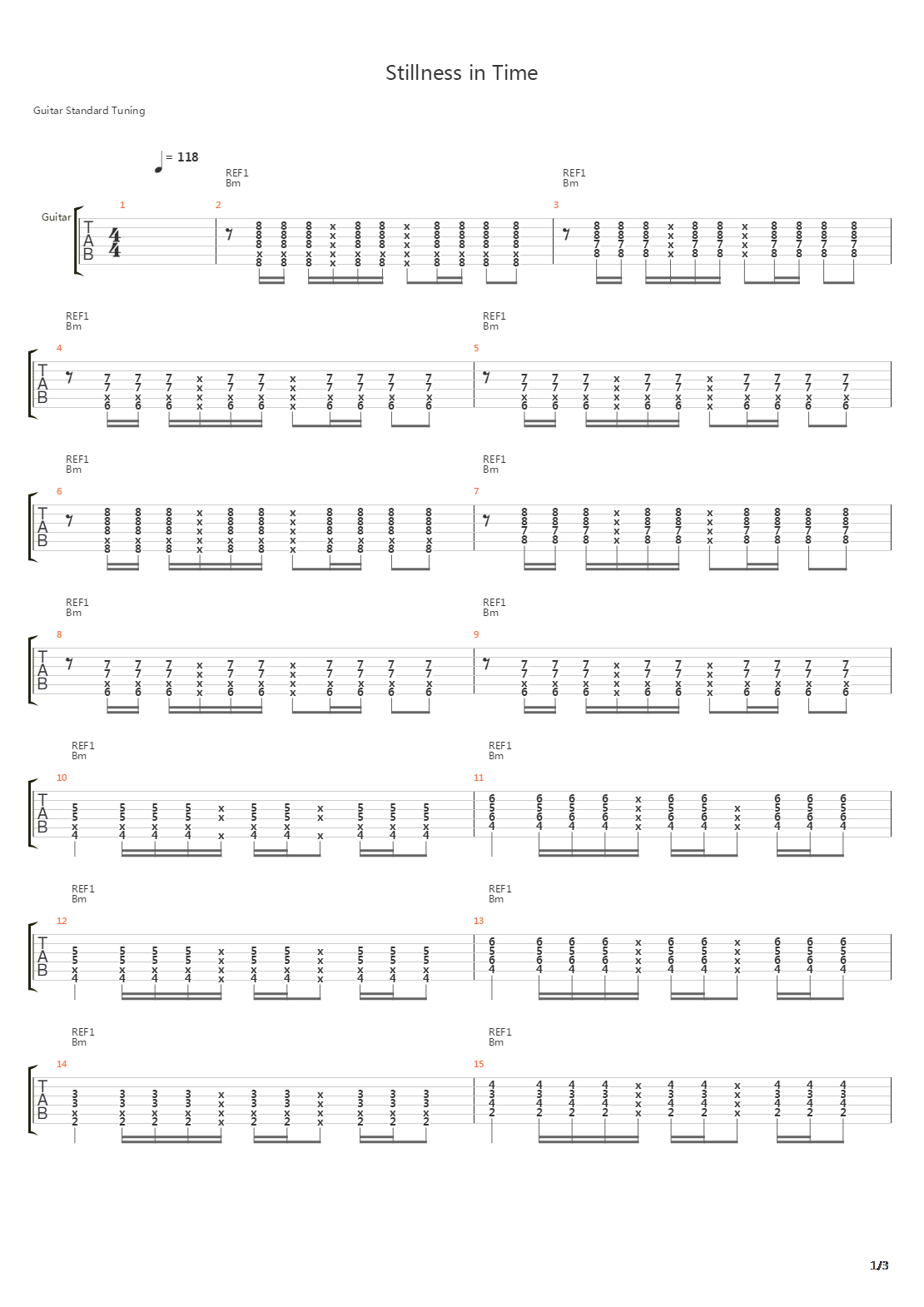 Stillness In Time吉他谱