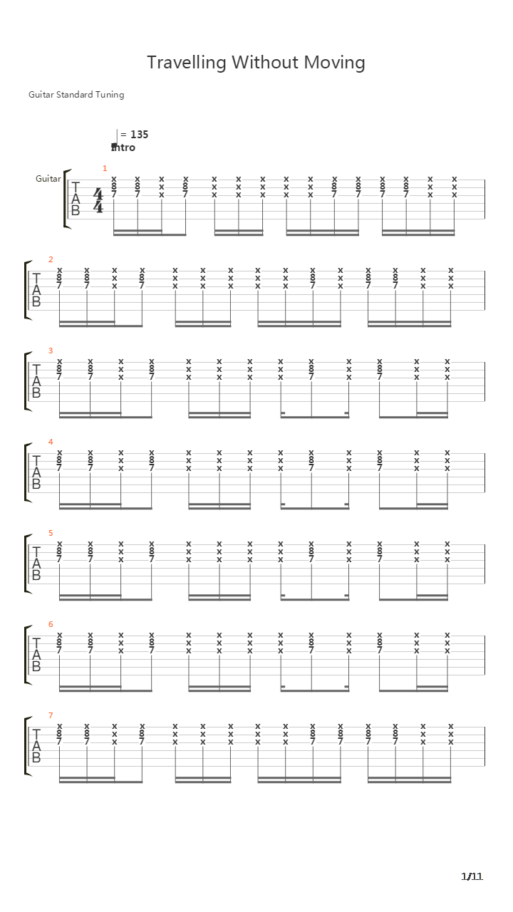 Travelling Without Moving吉他谱