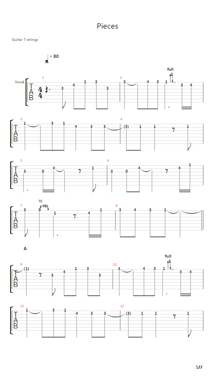 青空下的约定(この青空に約束を) - Pieces吉他谱