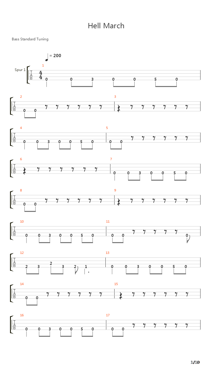 Hell March吉他谱
