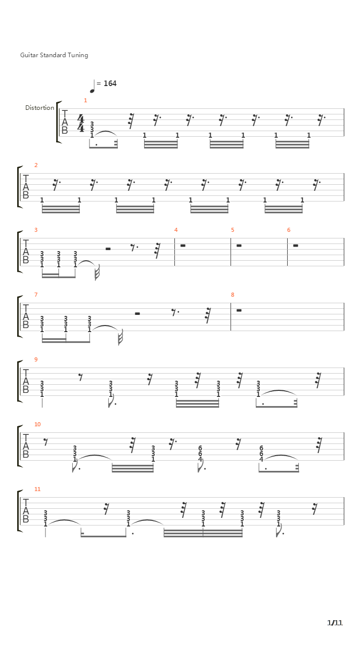 Warfare吉他谱