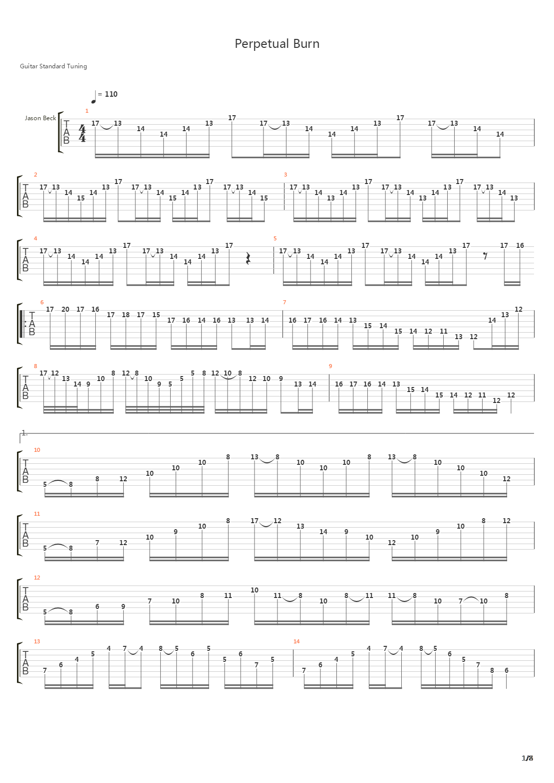 Perpentual Burn吉他谱