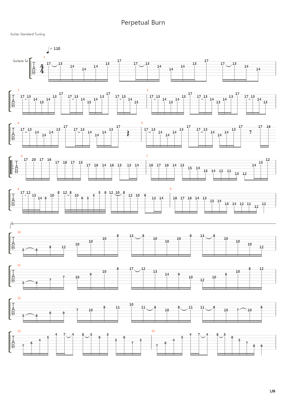 Perpetual Burn吉他谱