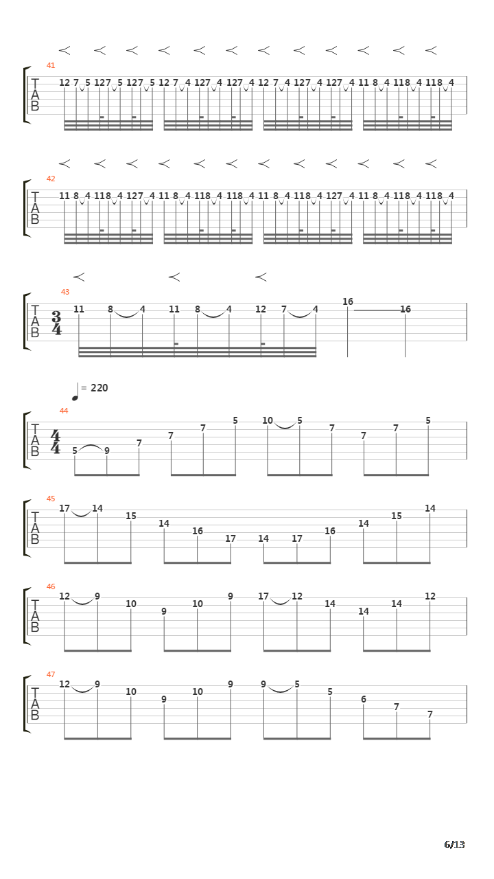 Perpetual Burn吉他谱