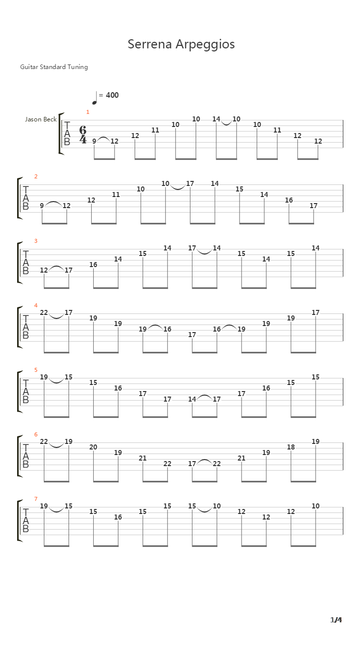 Serrena Arpeggios吉他谱
