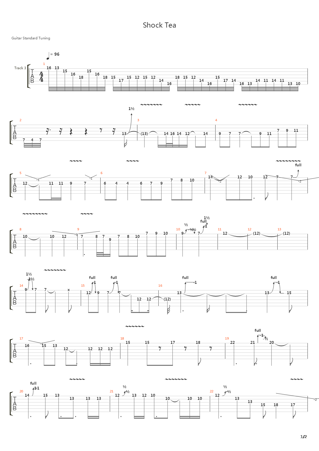 Shock Tea吉他谱