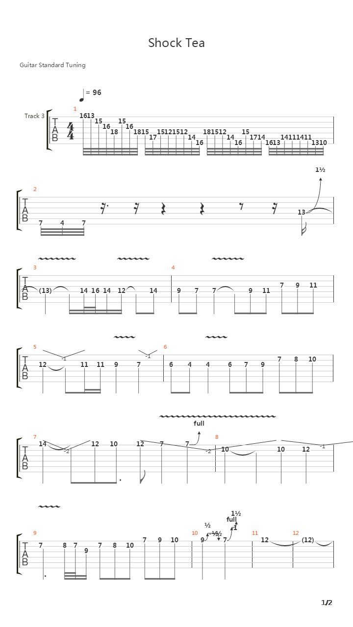 Shock Tea吉他谱