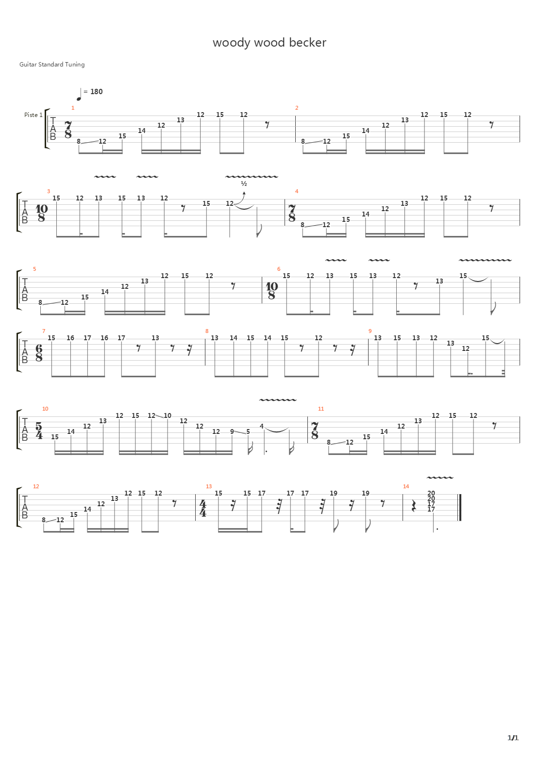 Woody Wood Becker吉他谱