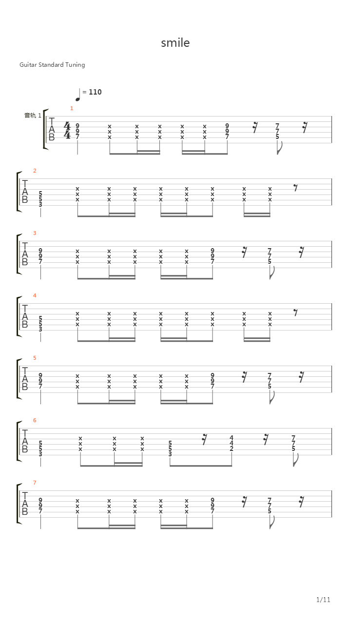 Smile吉他谱
