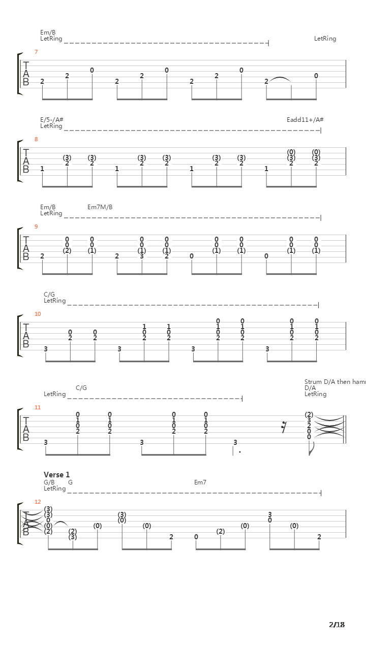 Hallelujah吉他谱