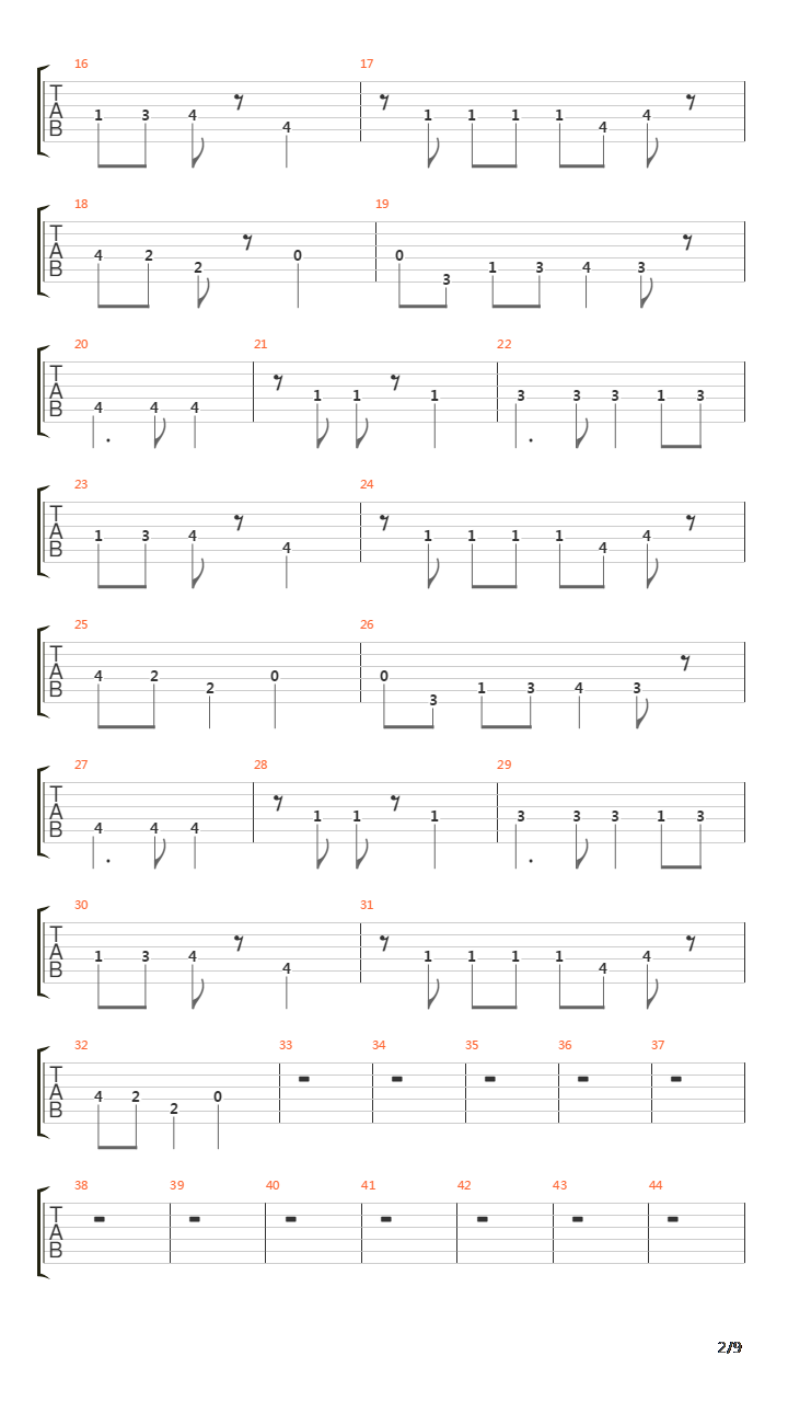 Aqualung吉他谱