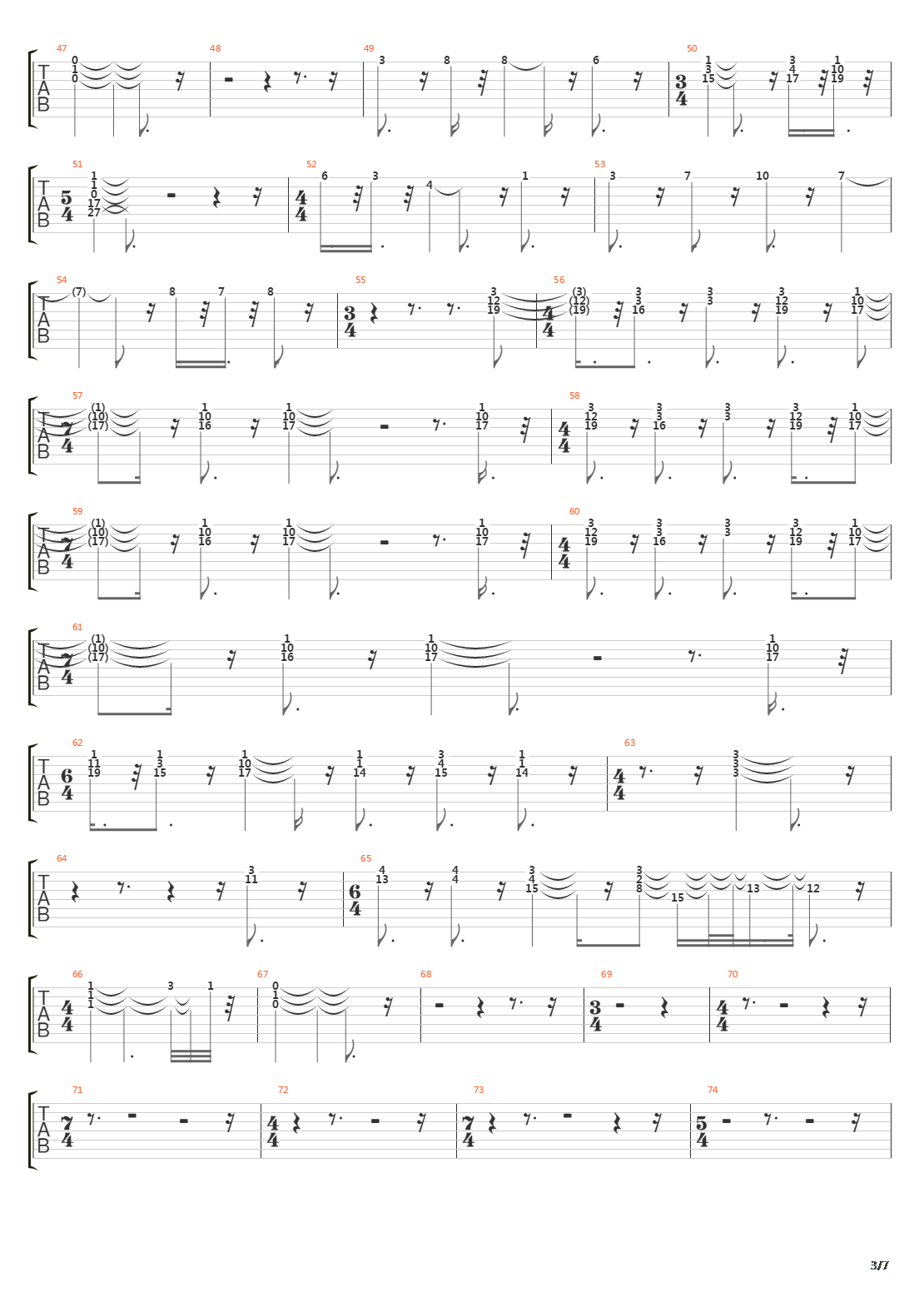 Songs From The Wood吉他谱