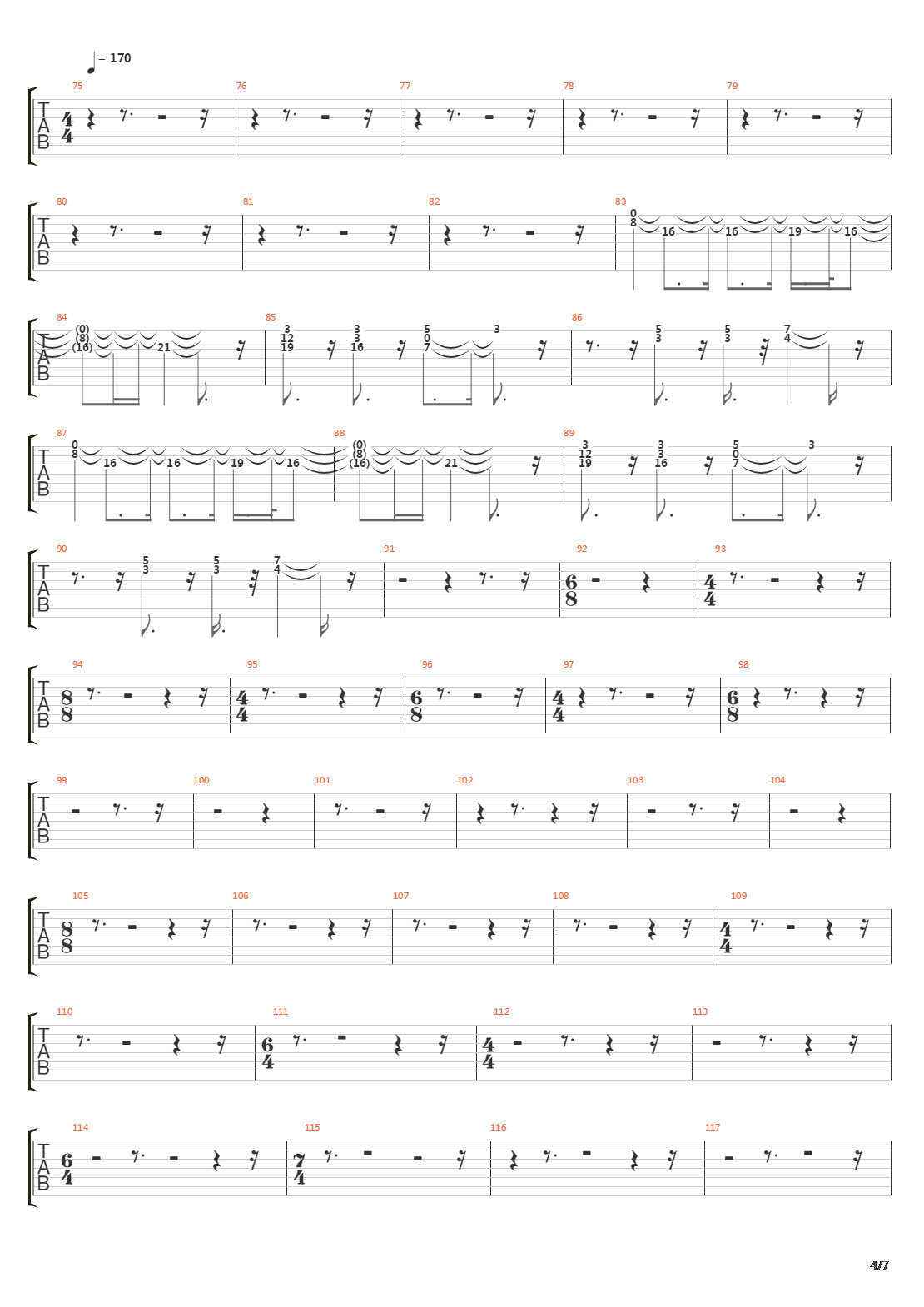 Songs From The Wood吉他谱