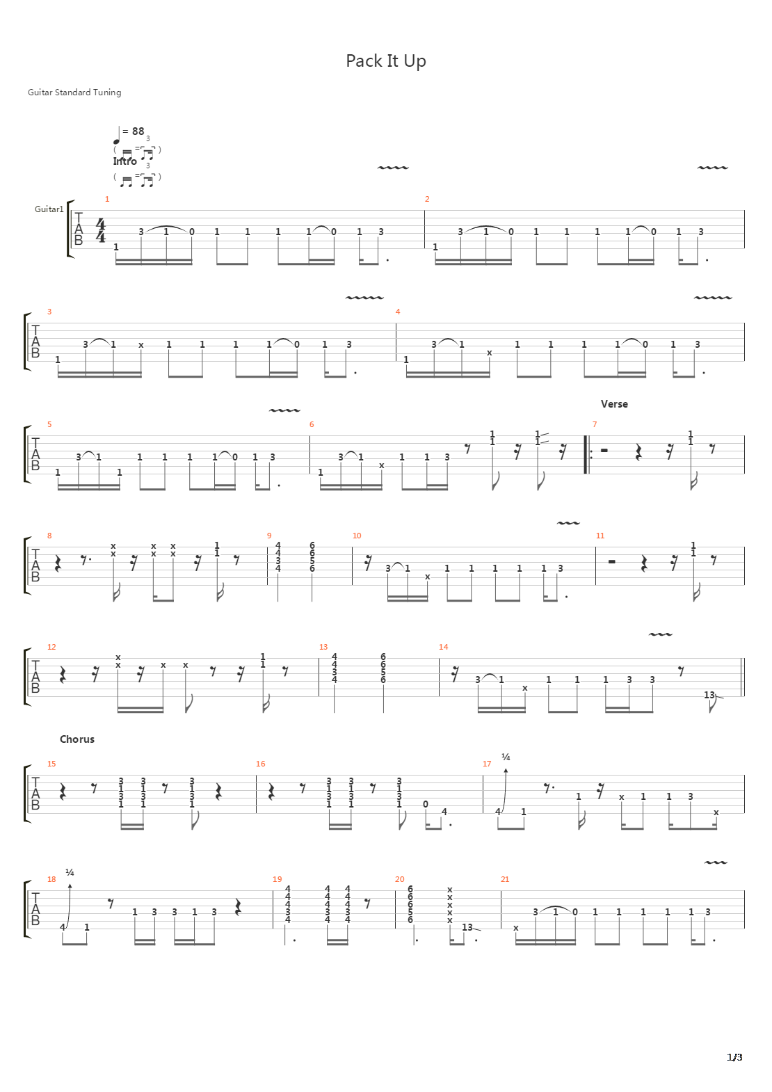 Pack It Up吉他谱