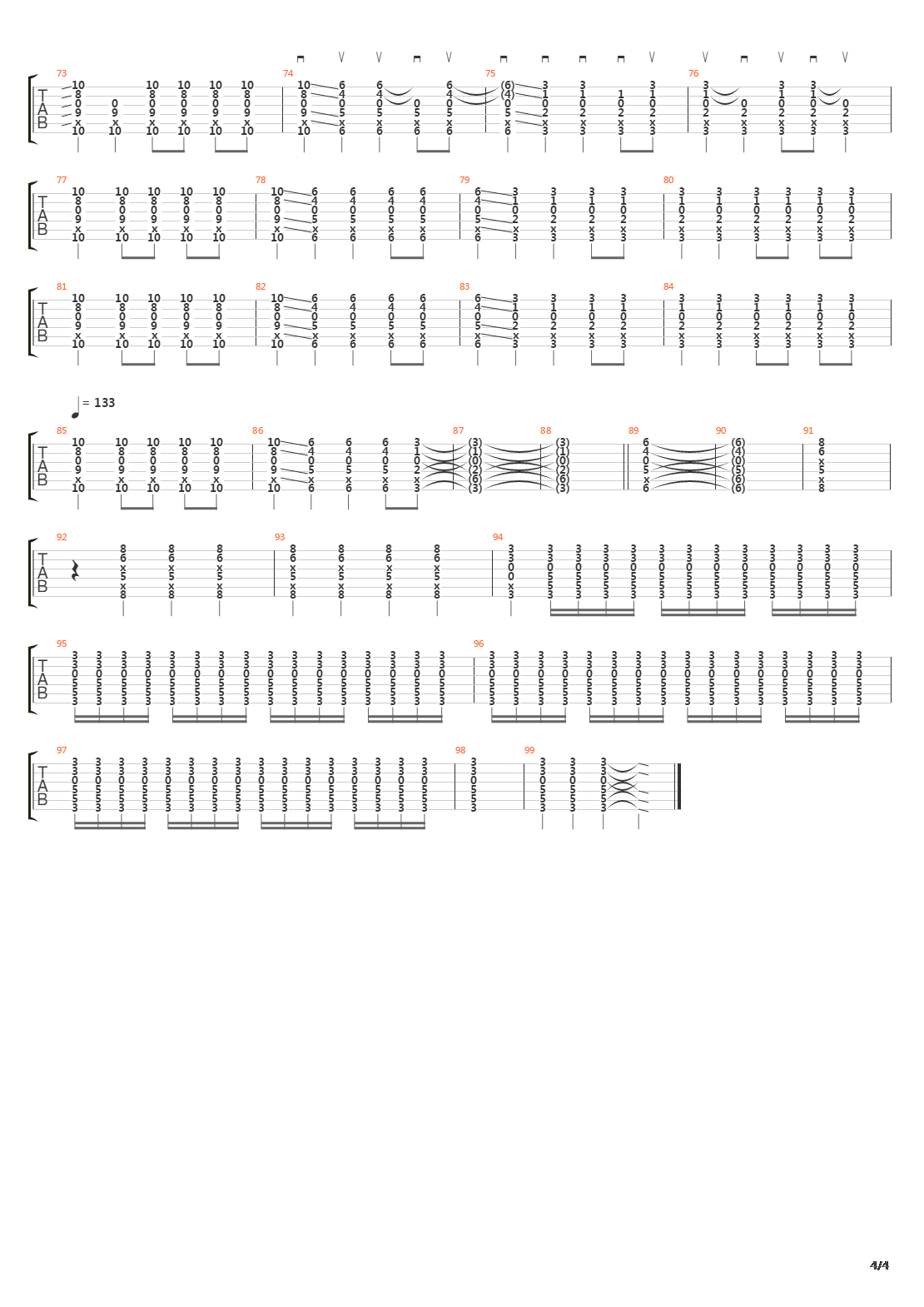 Starship Trooper吉他谱