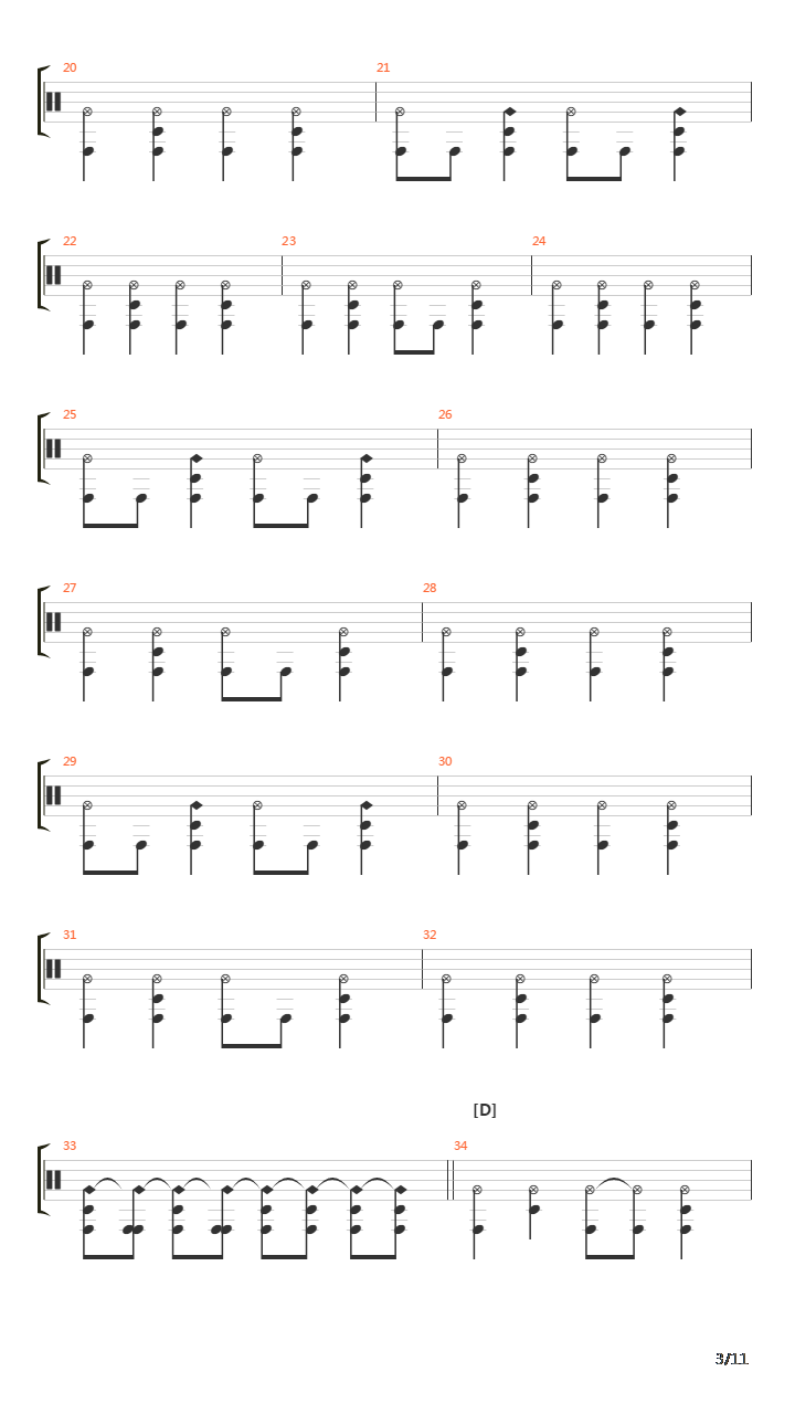 Damaged吉他谱