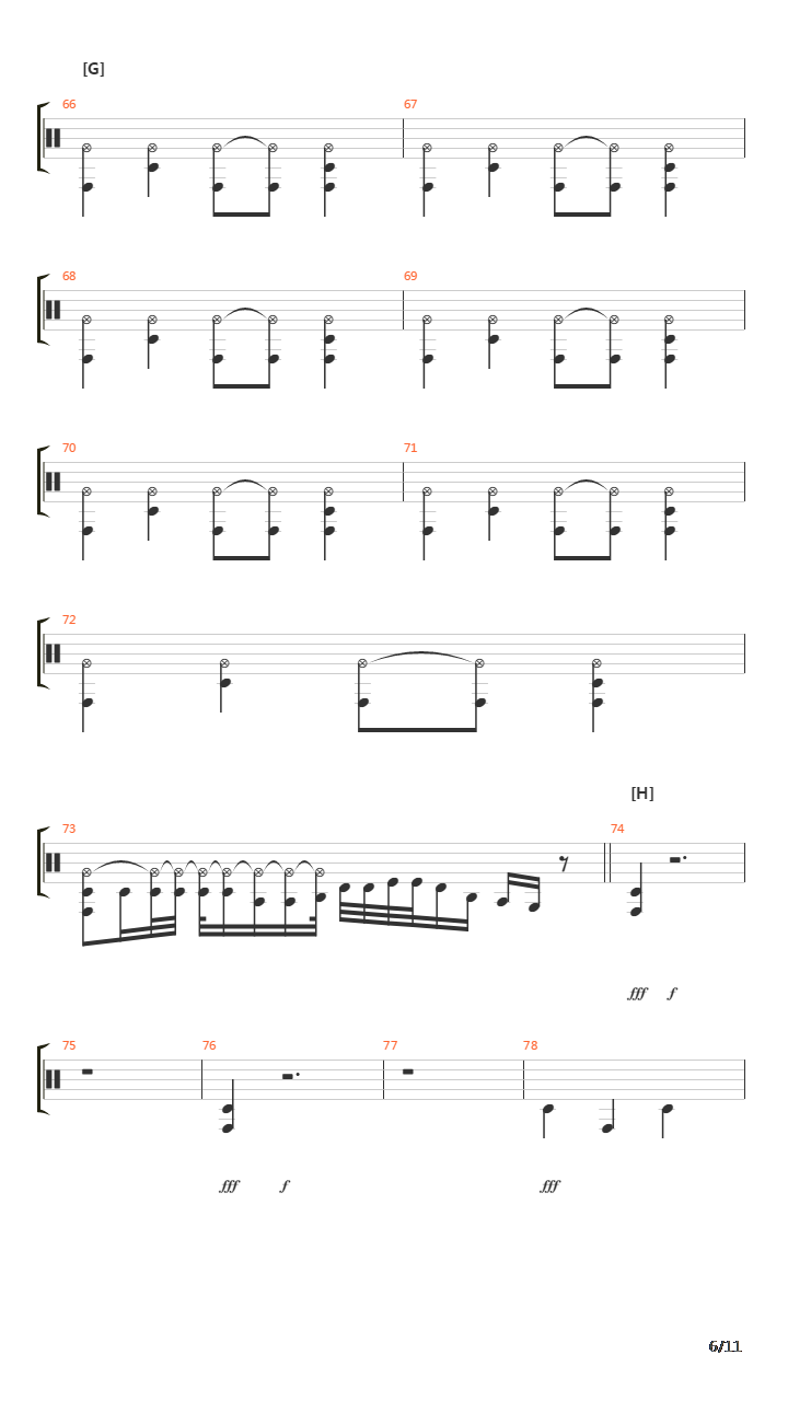 Damaged吉他谱