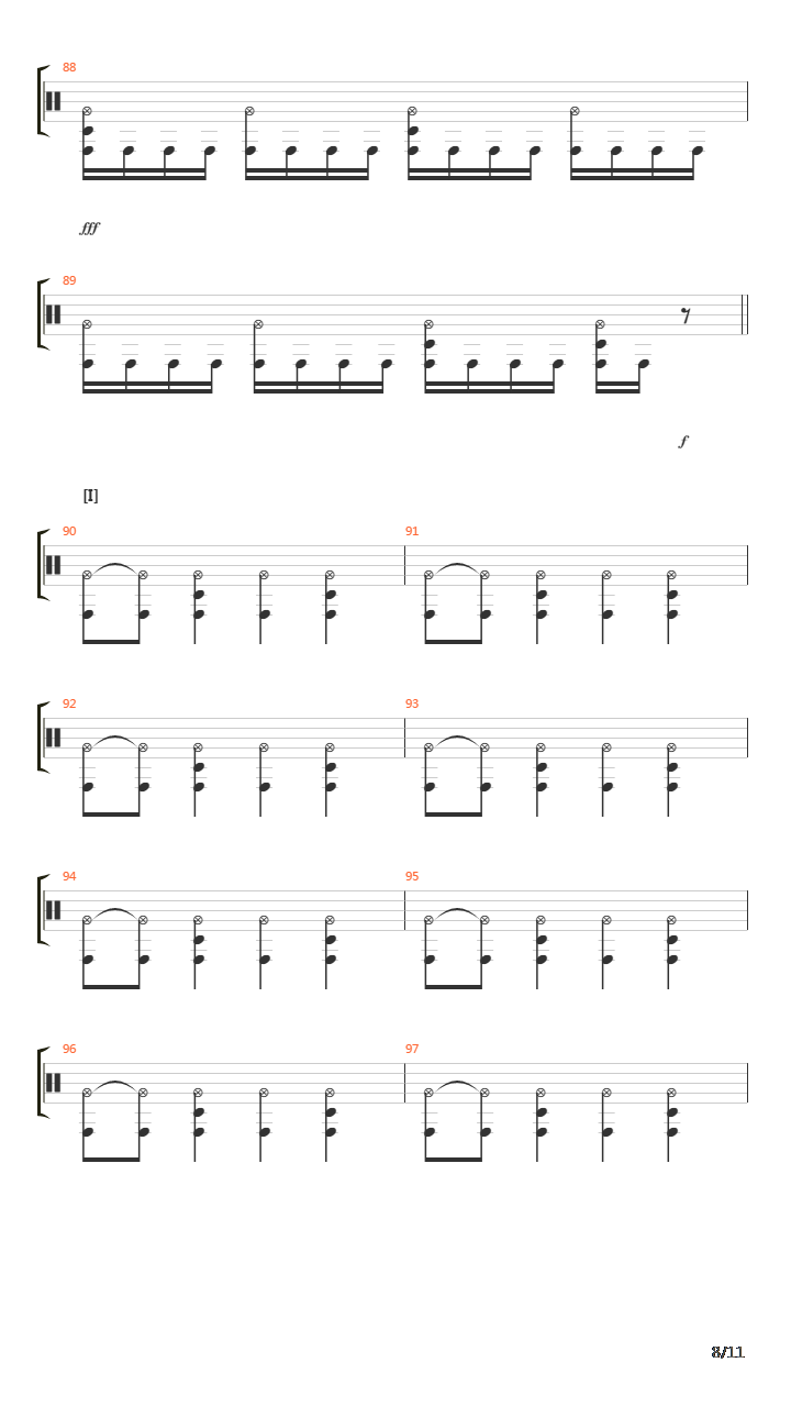 Damaged吉他谱