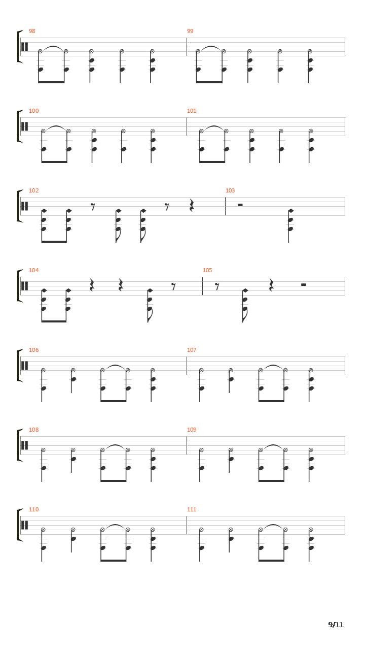 Damaged吉他谱