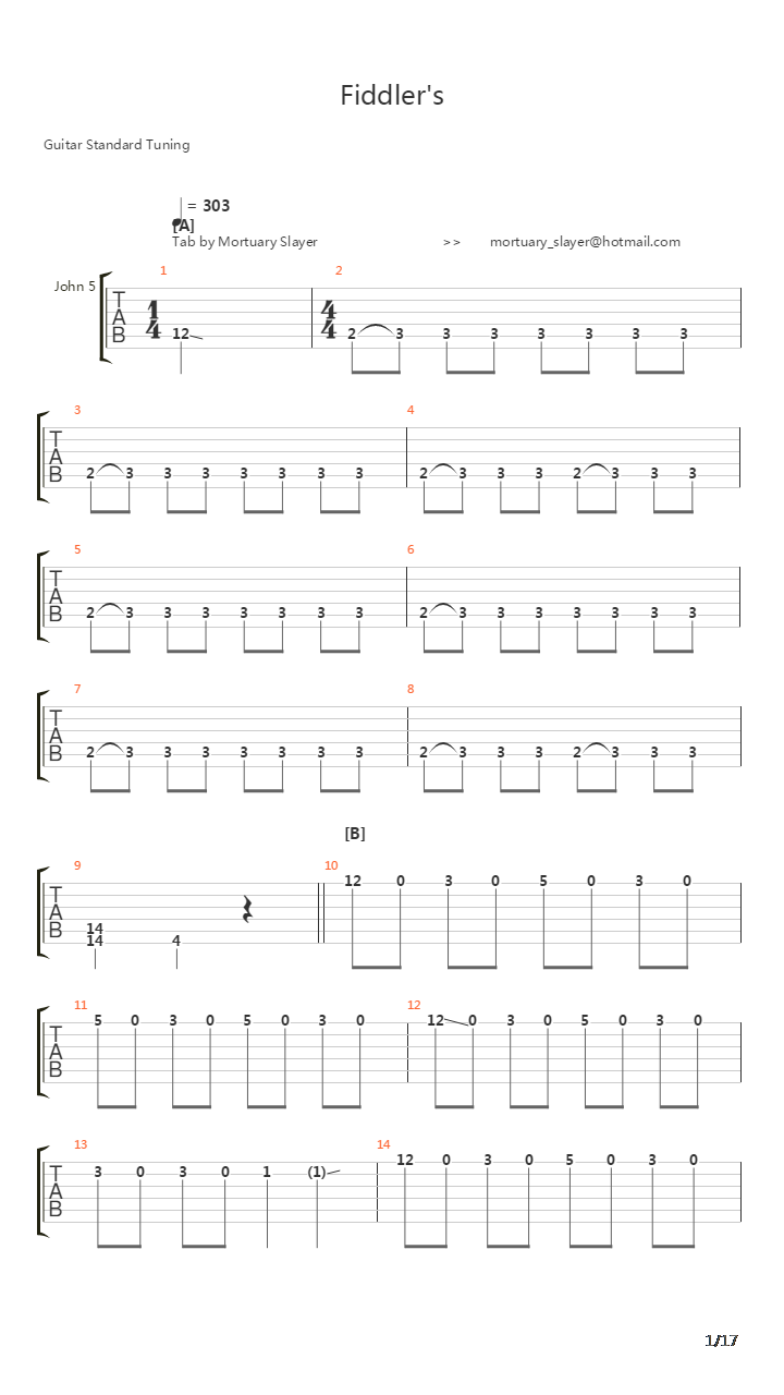 Fiddlers吉他谱