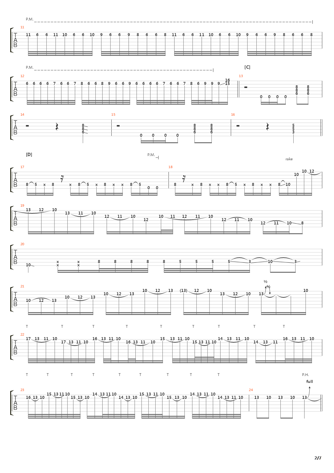 Flatlines Thin Lines吉他谱