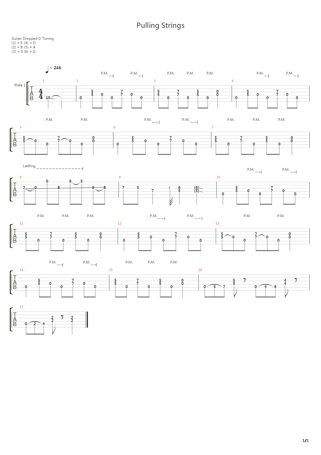 Pulling Strings吉他谱