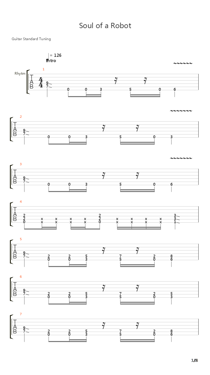 Soul Of A Robot吉他谱