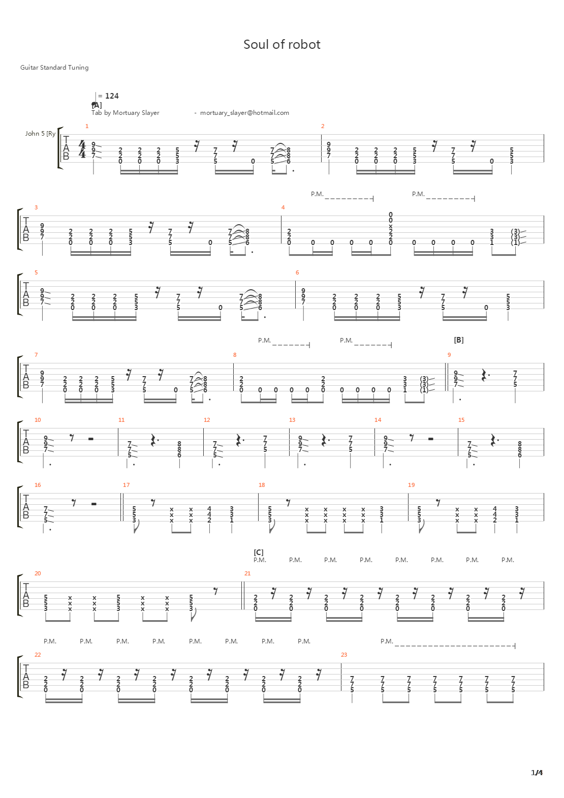Soul Of Robot吉他谱