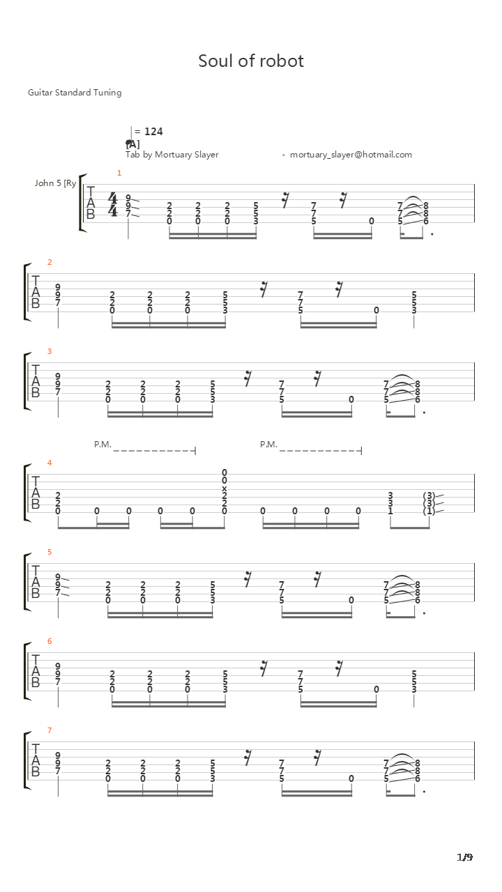 Soul Of Robot吉他谱