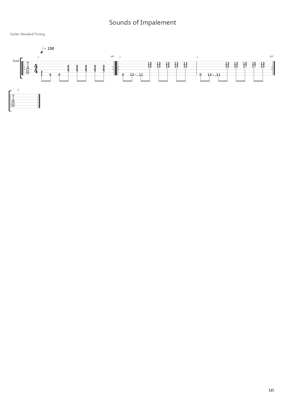 Sounds Of Impalement吉他谱