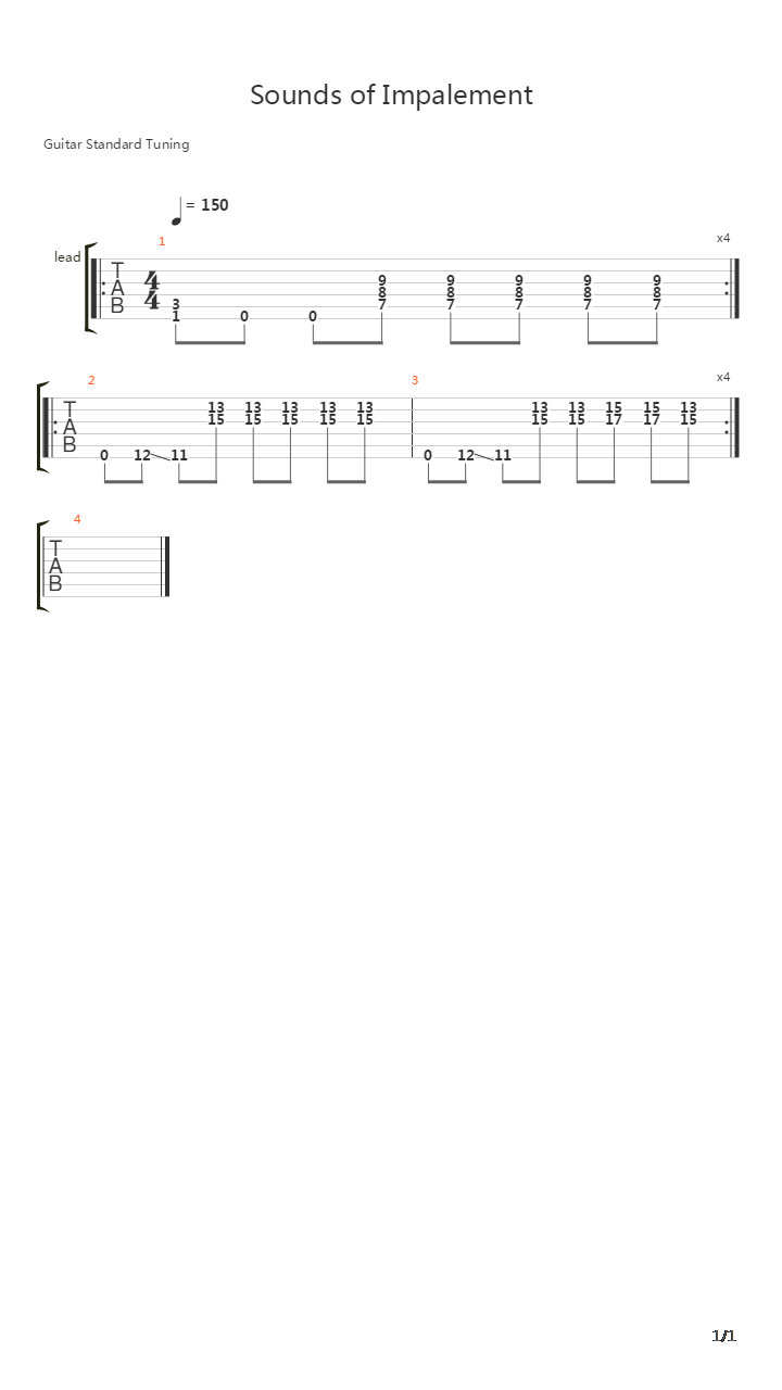 Sounds Of Impalement吉他谱