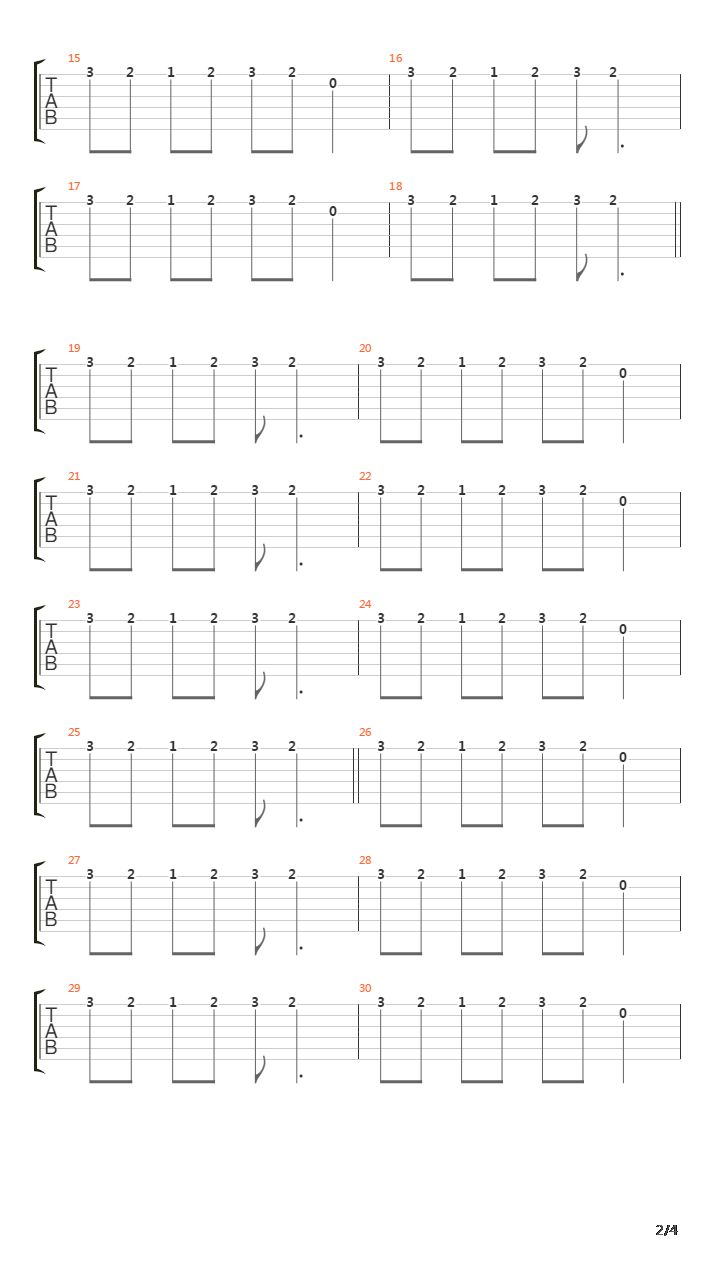 Vertigo吉他谱