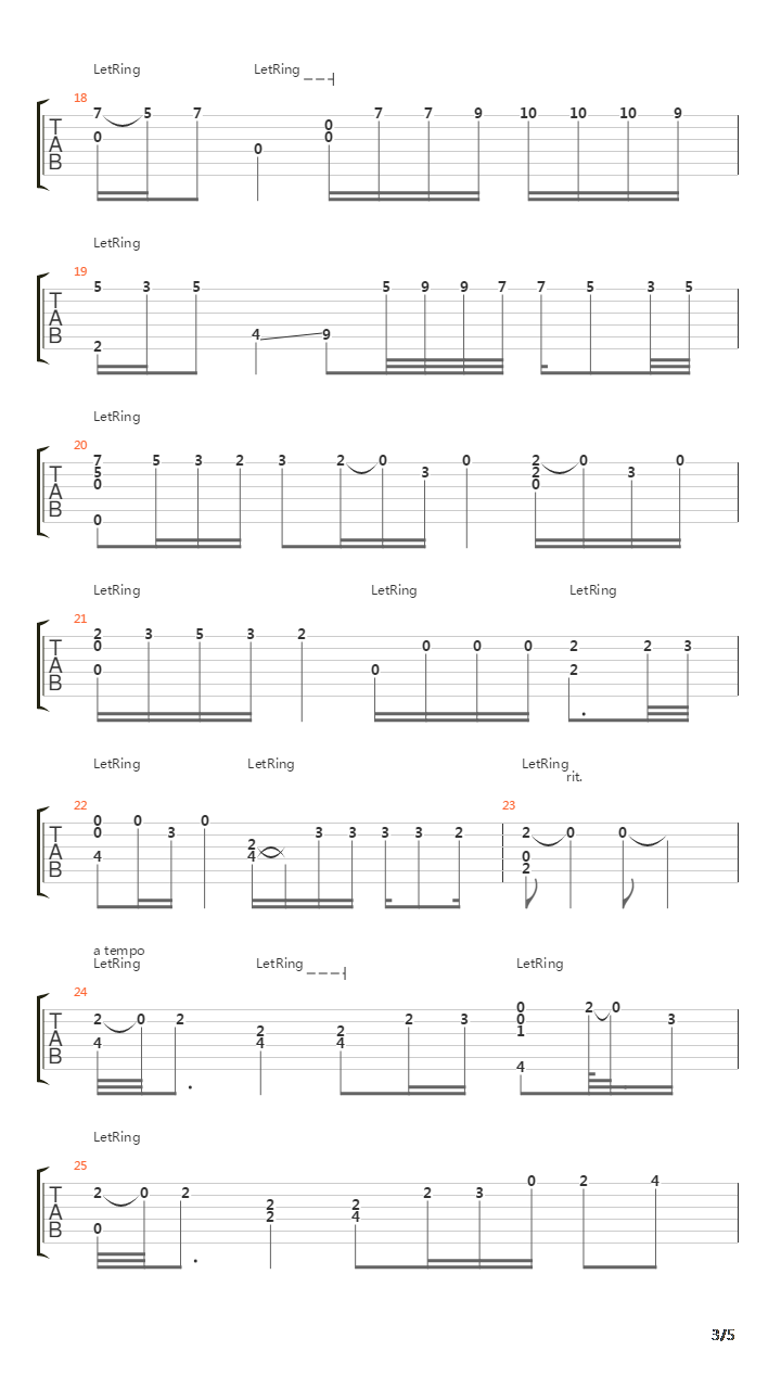 The Rodrigo Guitar Concerto 2nd Movement Mon Amour吉他谱